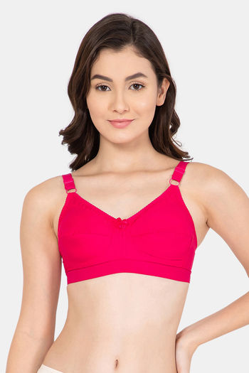 Buy Lady Lyka Single Layered Non Wired Medium Coverage T-Shirt Bra - Hot Pink